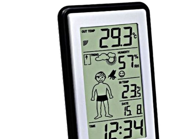 Technoline WS 9632 IT, Sort, Utendørs Barometer, Termometer, Termometer, 100 m, Batteri