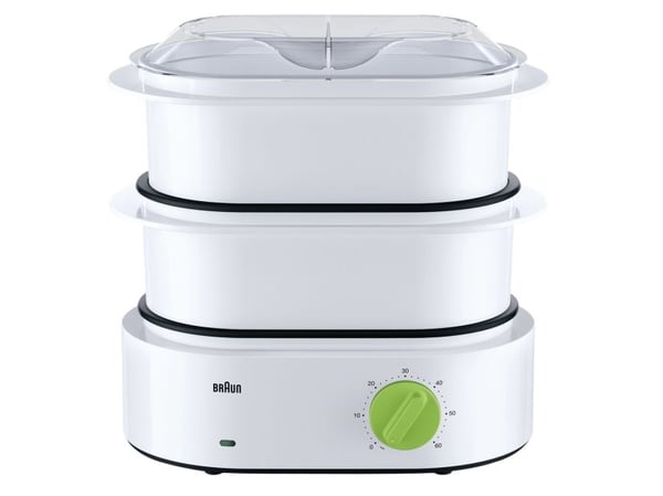 Braun Tribute Collection FS 3000 - Dampkoker - 850 W - hvit/grønn