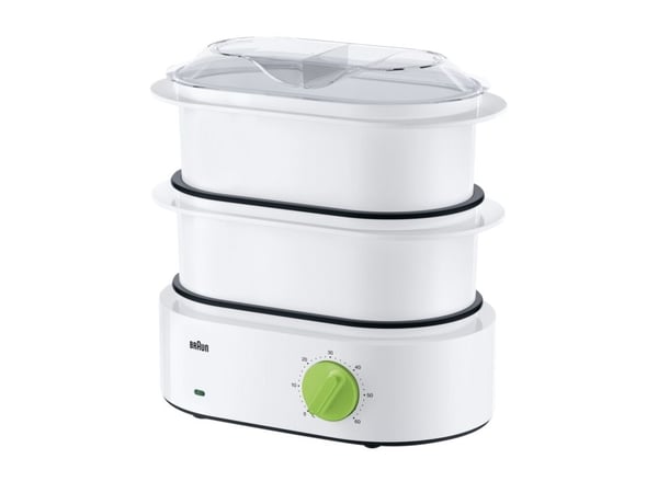 Braun Tribute Collection FS 3000 - Dampkoker - 850 W - hvit/grønn