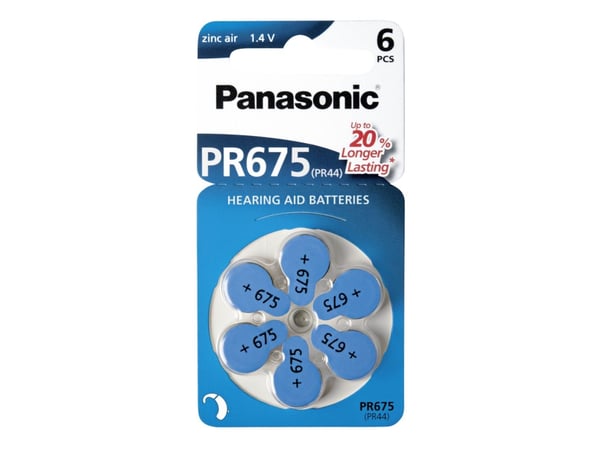 Panasonic PR 675 H?rger?tezellen Zinc Air 6er Rad (PR-675/6LB)