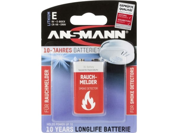 Ansmann E-Block 9 V-blokbatteri Litium 9 V 1 stk