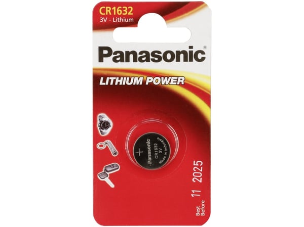 Panasonic CR-1632EL/1B - Batteri CR1632 - Li - 140 mAh