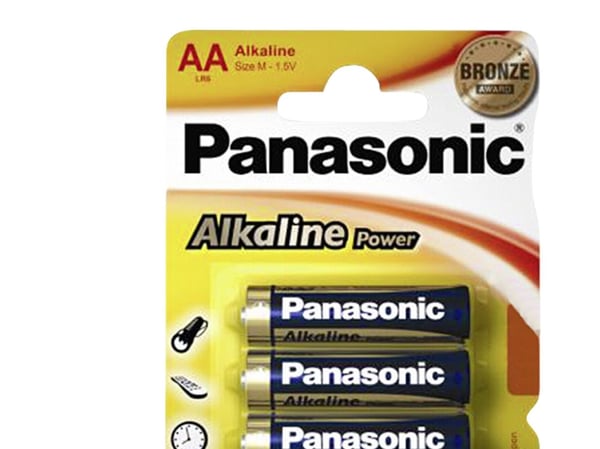 Panasonic 1x4 LR6APB, Engangsbatteri, Alkalinsk, 1,5 V, Blå, Gull, 14,5 mm, 14,5 mm