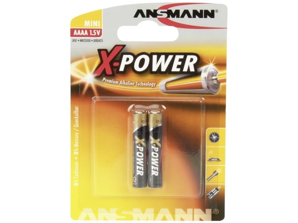 ANSMANN X-POWER Mini AAAA - Batteri 2 x AAAA - Alkalisk