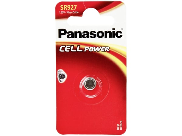 Panasonic SR-927, Engangsbatteri, 1,55 V, 60 mAh, 9,5 mm, 9,5 mm, 2,7 mm