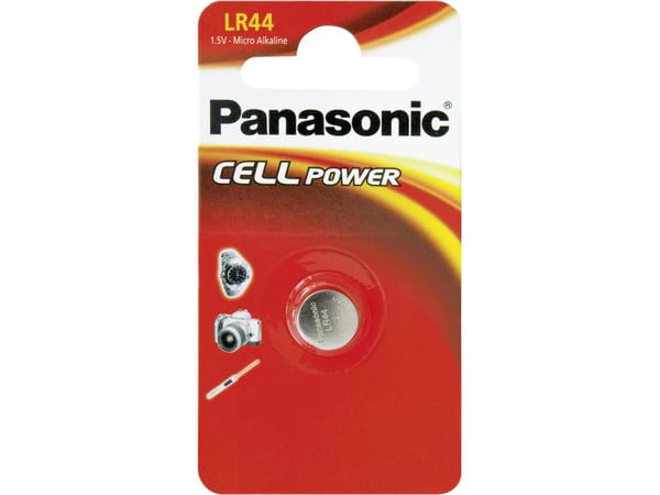 Panasonic LR44, Kertakäyttöinen akku, Alkali, 1,5 V, 105 mAh