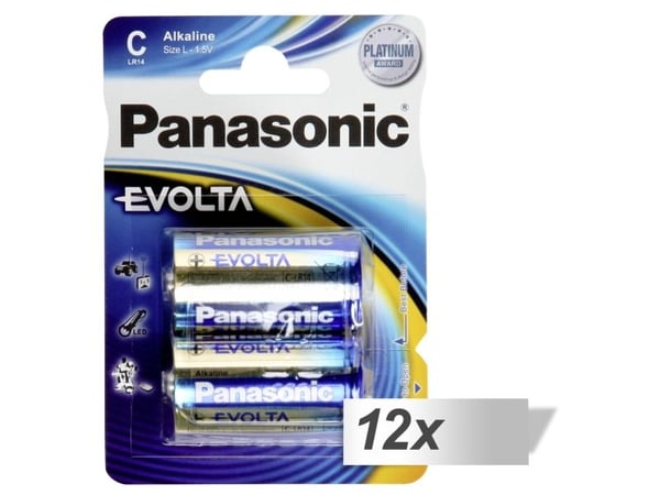 Panasonic Evolta C, Engangsbatteri, Alkalinsk, 1,5 V, 2 stykker, Blå, C