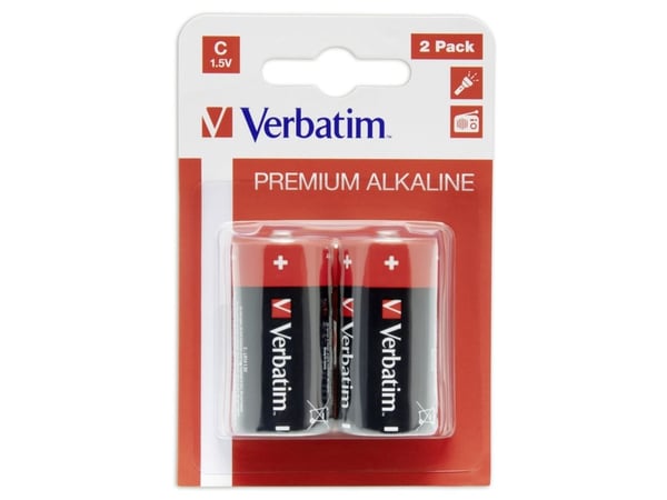 Verbatim - Batteri 2 x C - alkaliskt