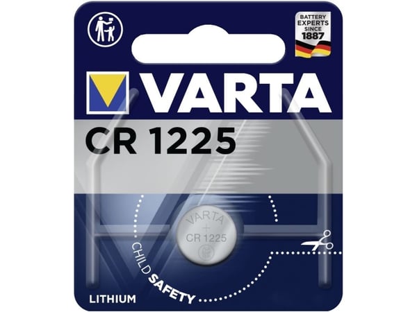 Varta CR1225, Kertakäyttöinen akku, CR1225, Litium, 3 V, 1 kpl, 48 mAh