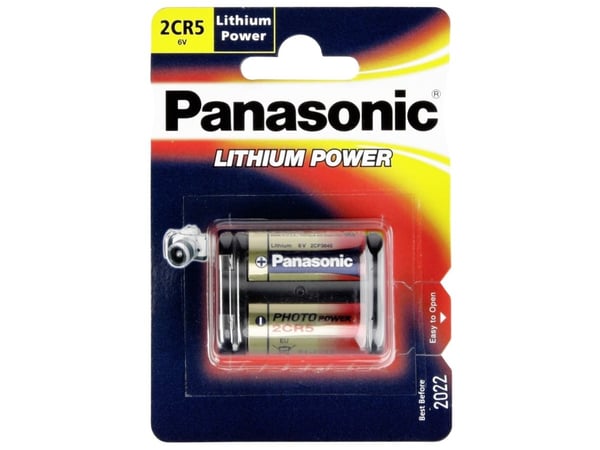 Panasonic 2CR-5L/1BP litiumbatteri 2CR5 1400 mAh 6 V, 1 st.