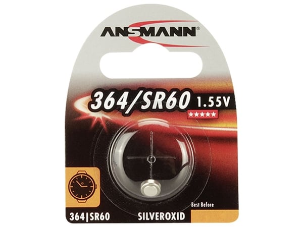 Ansmann 1516-0022, Kertakäyttöinen akku, Hopea-oksidi (S), 1,5 V, 1 kpl, 12 mAh, 3 vuosi/vuosia