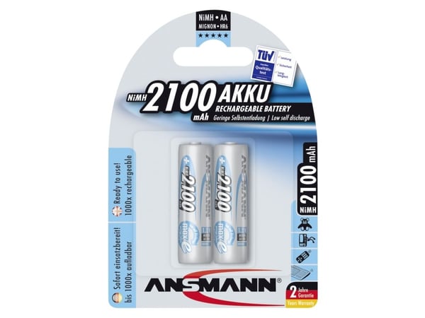 ANSMANN maxE - Batteri 2 x AA type - NiMH - (oppladbart) - 2100 mAh