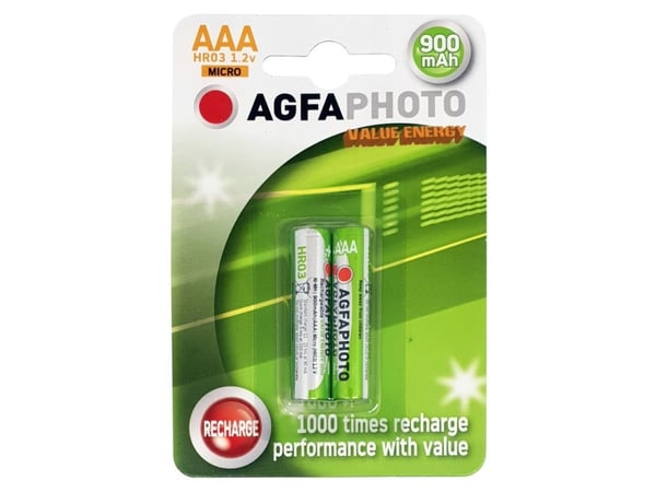 AgfaPhoto Power 1000 - Batteri 2 x AAA - NiMH - (uppladdningsbara) - 900 mAh