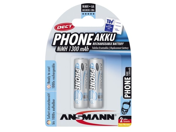 ANSMANN Mignon - Paristo AA-tyyppi - NiCd - (ladattava) - 1300 mAh