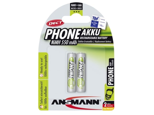 ANSMANN Dect - Paristot 2 x AAA - NiMH - 550 mAh