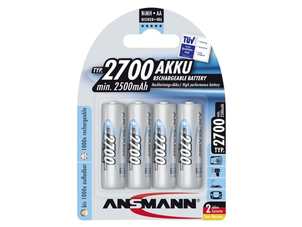 ANSMANN Energy Mignon - Batteri 4 x AA-type - NiMH - (ladbare) - 2700 mAh