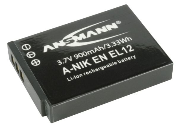 Ansmann A-Nik EN EL 12, 900 mAh, 3,7 V, Lithium-Ion (Li-Ion)