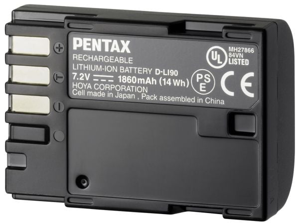 Pentax D LI90 - Kamerabatteri - Li-Ion - for Pentax 645D, D-BG4, K-01, K-1, K-1 II, K-3, K-3 II, K-5, K-5 II, K-5 IIs, K-7, K-BC90E