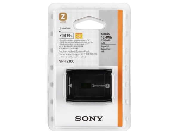 Sony NP-FZ100 - Batteri - Li-Ion - 2280 mAh - för Sony VG-C5; Cyber-shot DSC-RX10; a1 II; a6700; a7 IV; a7 V; a7C II; a7CR; a9 III