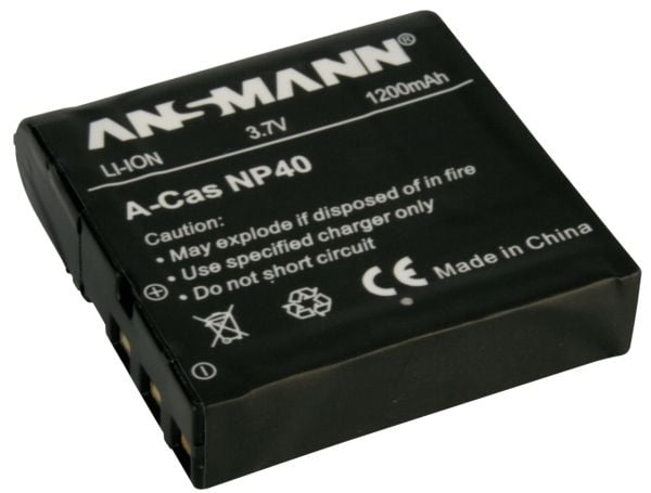Ansmann A-Cas NP-40, 1200 mAh, 3,7 V, Litiumioni (Li-Ion)