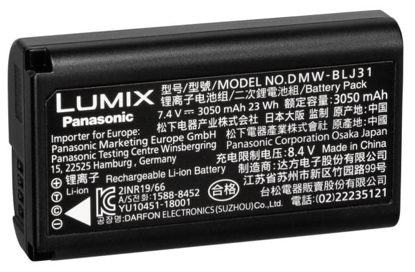Panasonic DMW-BLJ31 - Batteri - Li-Ion - 3100 mAh - 23 Wh - for Lumix DC-S1M, S1, S1H, S1M, S1R, S1RM