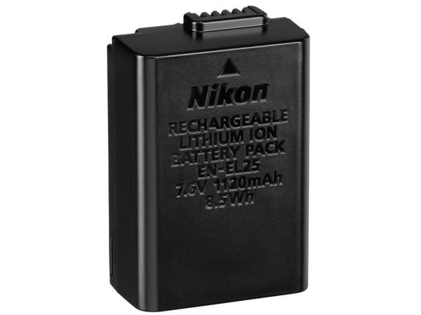 Nikon EN-EL25, Nikon, 1120 mAh, 7,6 V, Lithium-Ion (Li-Ion)