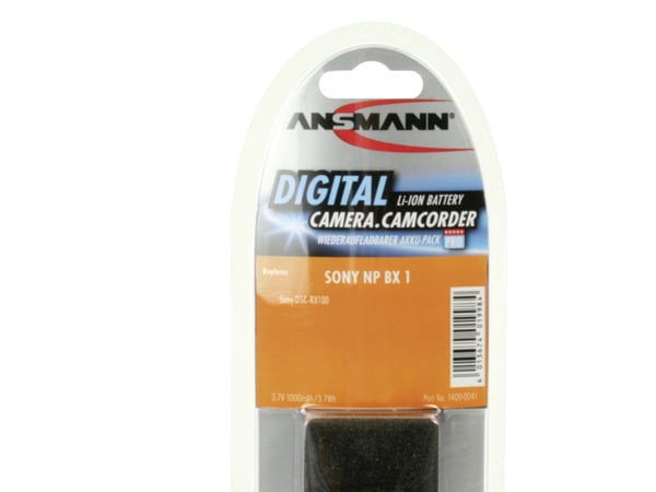 Ansmann 1400-0041, 1000 mAh, 3,7 V, Litiumioni (Li-Ion)
