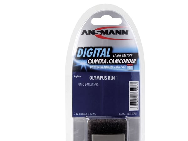 ANSMANN A-Oly BLN1 - Batteri - Li-Ion - 1140 mAh - for Olympus E-M1, E-M5; PEN E-P5