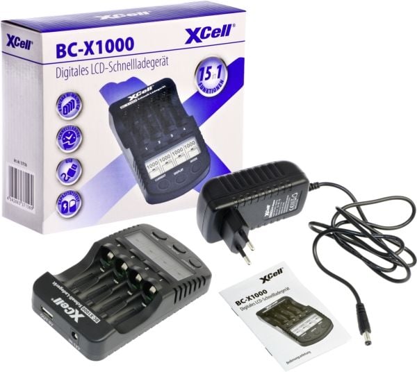 XCell hurtiglader BC-X1000 Digital LCD 137156 - Hurtiglader - Nikkelkadmium (NiCd) ( 137156 ) XCell hurtiglader BC-X1000 Digital LCD 137156 - Hurtiglader - Nikkelkadmium (NiCd) ( 137156 )