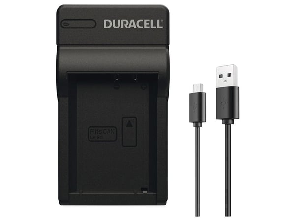 Duracell DRC5905, USB, Innendørs, Canon LP-E10, Sort, 5 V, 5 V