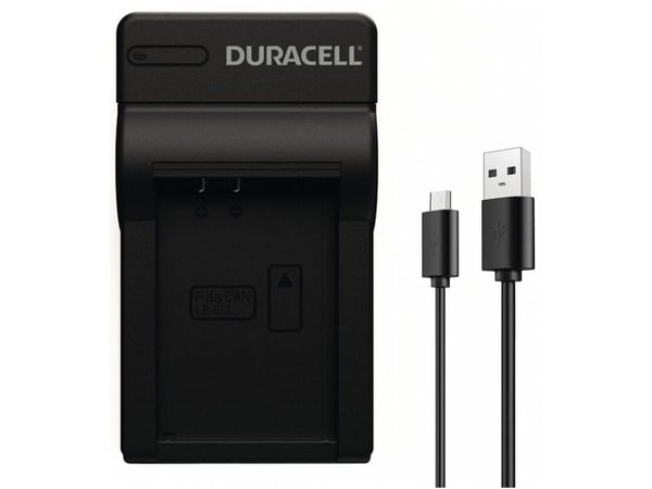 Duracell DRC5911, USB, Innendørs, Canon LP-E12, Sort, 5 V, 5 V