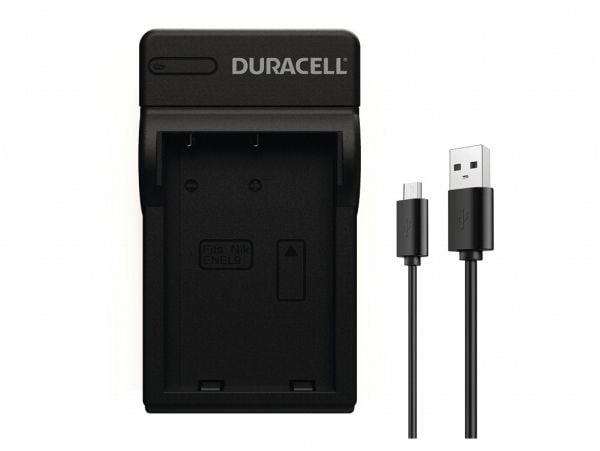 Duracell DRN5925, USB, Innendørs batterilader, Nikon EN-EL9, Svart, 5 V, 5 V