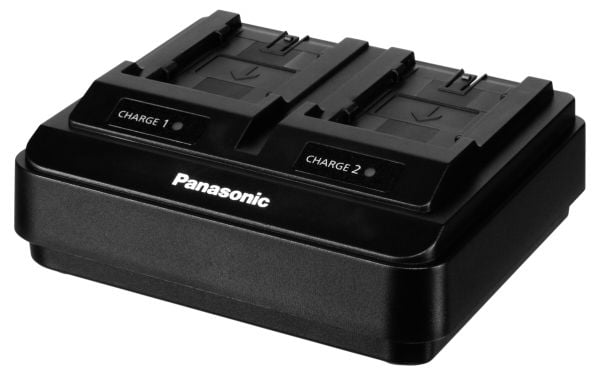 Panasonic AG-BRD50 - Batterilader + AC-strømadapter - 2 x batterier lader - 4000 mA - for Panasonic HC-X1200