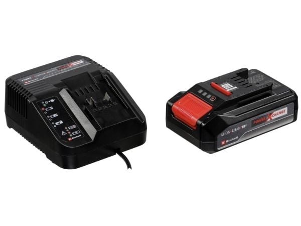 Einhell PXC-Starter-Kit, Akku- ja laturisetti, 2,5 ah, 18 V, Musta, Punainen, 0,83 h, 200 - 250 V