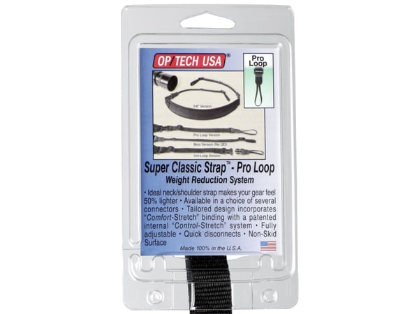 OP/TECH USA Super Classic Strap - Pro Loop, Digitalt kamera, Lær, Neopren, Nylon, Svart, 6,8 kg, 109,2 cm, 76,2 / 4 mm (3 / 4")