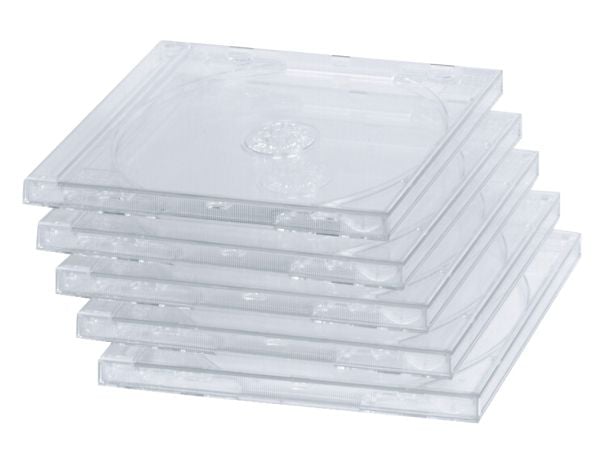 Hama CD/CD-ROM sleeves, clear, 5 pack, 1 levyt, Läpinäkyvä, 142 mm, 125 mm, 51 mm, 304 g