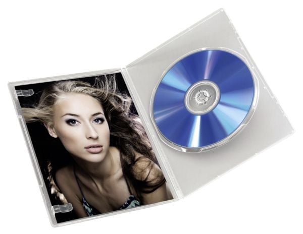 Hama - Tunt genomskinligt lagringsfodral för CD/DVD - kapacitet: 1 CD - transparent (paket om 10)