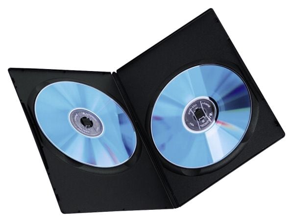 Hama DVD Slim Double-Box - Lagrings-DVD smal jewel case - kapasitet: 2 DVD - svart (en pakke 25)