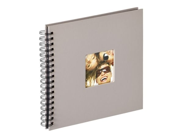 Walther Fun grijs spiraal 26x25 40 zwarte pagina''s SA108X, Grå, 40 ark, Spiralbinding, Papir, Sort, 30 mm