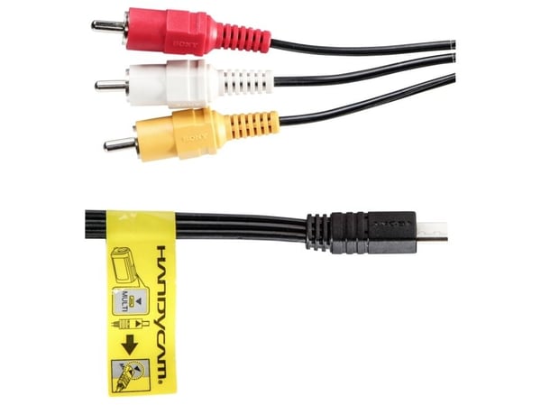 Sony VMC15MR2, 1,5 m, Musta, Punainen, Valkoinen, Keltainen, 3x RCA, Uros/uros, Sony, Sony Handycam