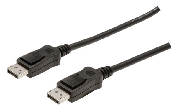 DIGITUS - DisplayPort-kabel - DisplayPort (hann) til DisplayPort (hann) - 2 m - låst, formstøpt - svart