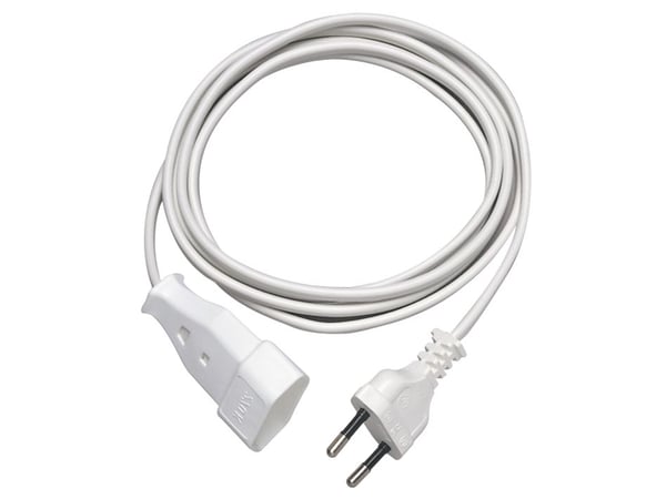REV 00128016, 5 m, 250 V, 2,5 A, Valkoinen