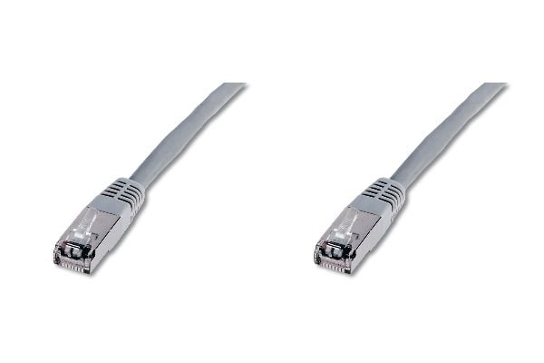 DIGITUS - Patchkabel - RJ-45 (han) til RJ-45 (han) - 1 m - SFTP - CAT 6 - halogenfri - grå