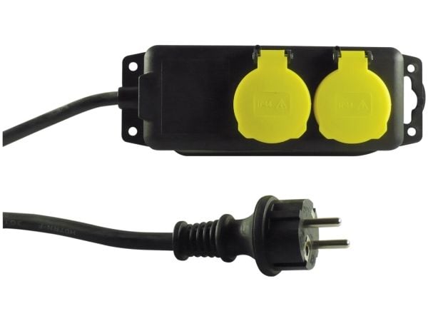 REV - Effektband - AC 250 V - 3500 Watt - utgångskontakter: 2 - 1.4 m sladd - svart, gul