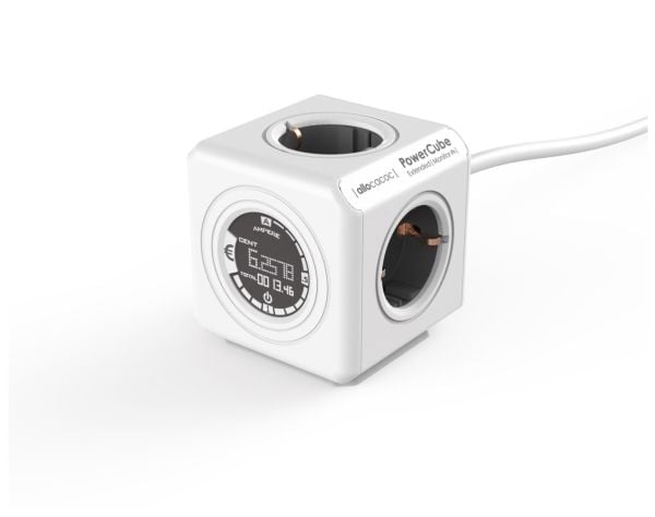 Allocacoc PowerCube Extended Monitor - Virranjakoyksikkö - AC 100-250 V - Tulo, tulovirtalähde - Lähtöliittimet: 4 (virtalähde) - 1,5 m - Harmaa (8...