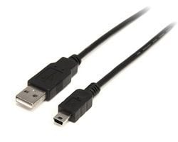 StarTech 0.5m Mini USB 2.0 Cable A to Mini B M/M - USB-kabel - USB (hann) til mini-USB type B (hann) - USB 2.0 - 50 cm - svart