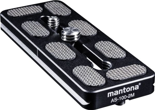 Mantona mantona mantona AS-100-2M pikalukituslevy Lynkoblingsplade Udvendigt gevind=1/4, 3/8