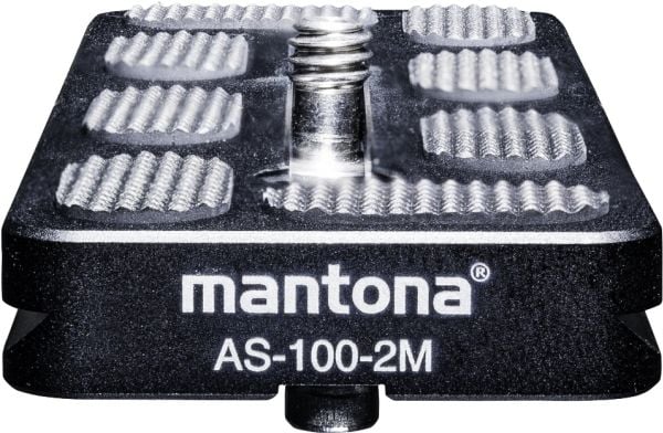 Mantona mantona mantona AS-100-2M pikalukituslevy Lynkoblingsplade Udvendigt gevind=1/4, 3/8