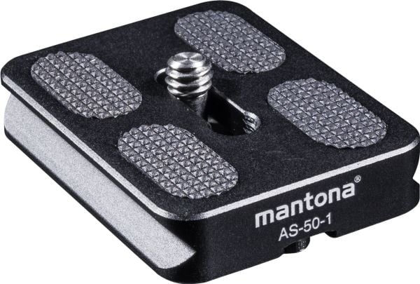 Mantona mantona AS-50-1 pikakiinnityslevy Lynkoblingsplade Udvendigt gevind=1/4