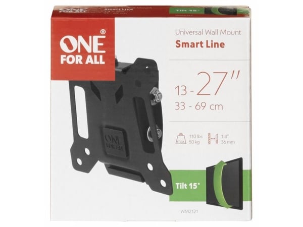 One For All Smart WM 2121 - Brakett - for LCD-skjerm - skjermstørrelse: 13"-27" - veggmonterbar